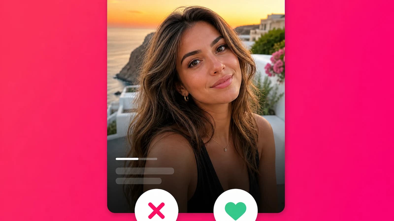 Tinder style swipe dating app interface with card stack and match animations