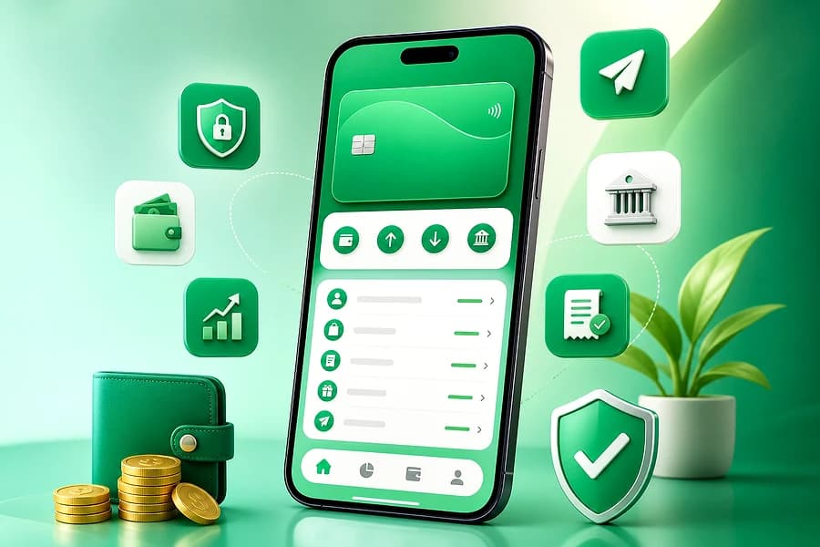 Mobile wallet app for storing funds transfers bill payments and transaction management