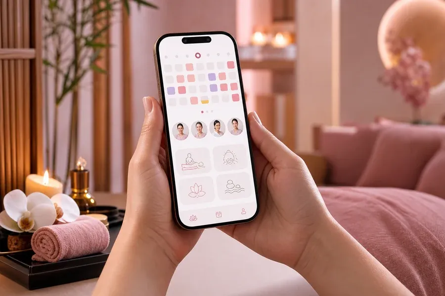 Urban Massage UAE inspired massage booking app preview